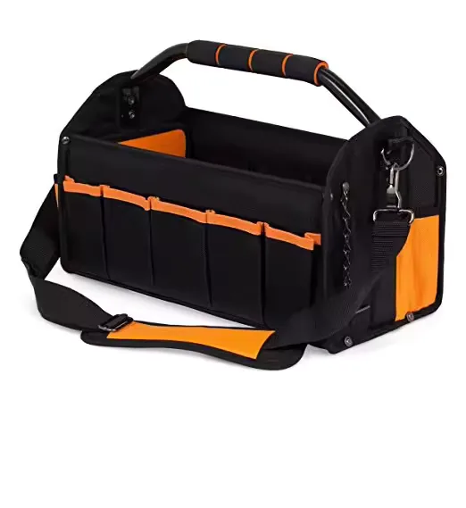 16-Pocket Rigid-Handle Electrician Tool Tote