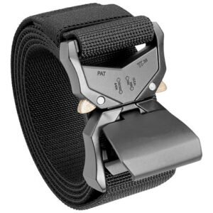 Durable Wear-resistant Hiking Rigger Nylon Web Work Tactical Belt with Heavy Duty Quick Release Buckle